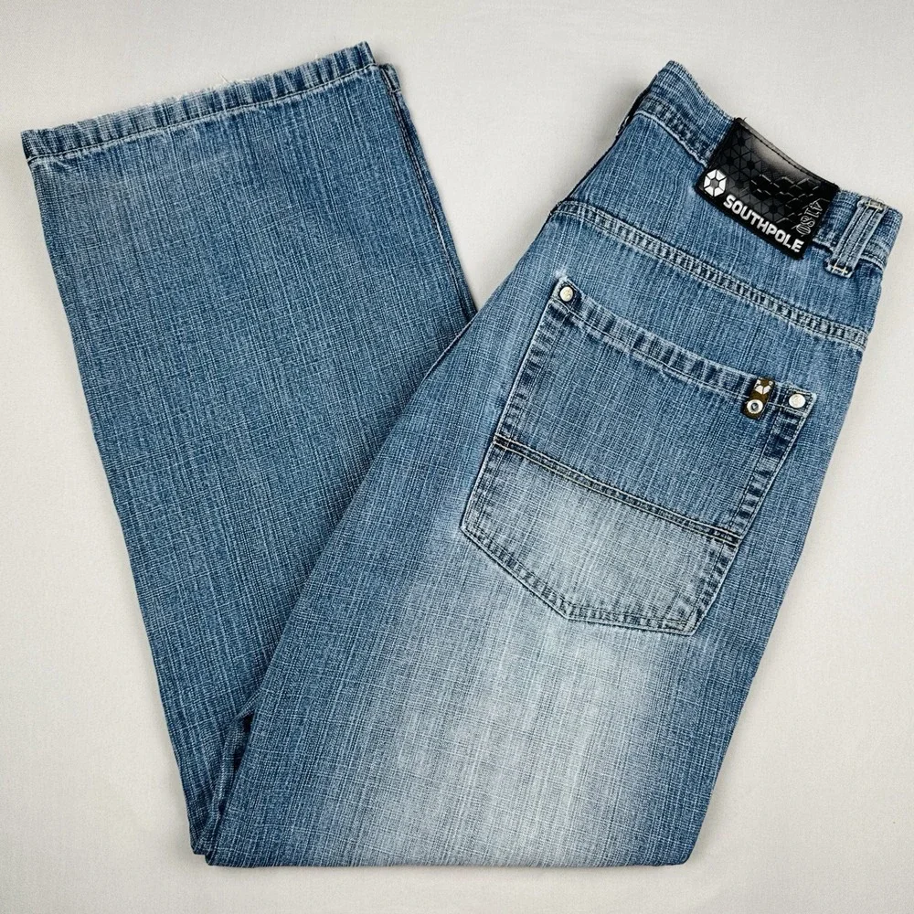 Vintage Y2K Southpole 4180 Baggy Jeans 34x32 Wide Leg Denim Skater